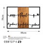 Wallity Respect Your Home Your Family Your Love 1 - Escultura de Pared de Madera en Nogal y Negro